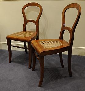 Pair of Vienna cane chairs